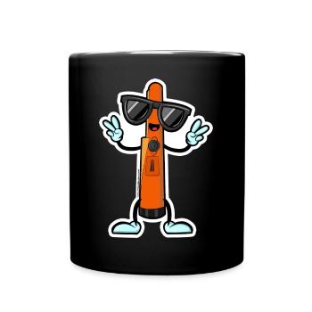 Coole Möhre - Tasse einfarbig - Schwarz - Vorne