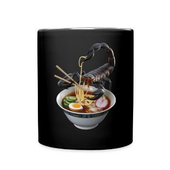 Skorpion Ramen - Tasse einfarbig - Schwarz - Vorne