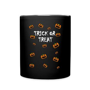 Trick or Treat Pumpkin Alarm - Full Colour Mug - black - Front