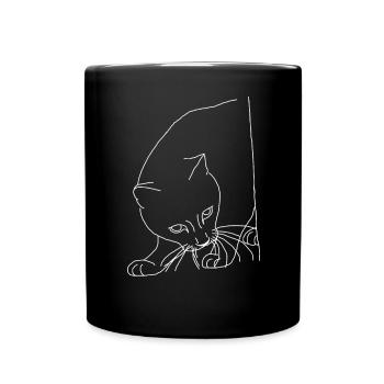 Cat - Full Colour Mug - black - Front