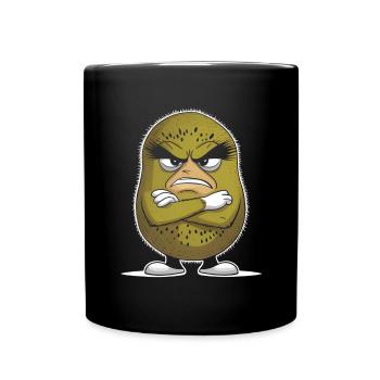 Kiwi - Tasse einfarbig - Schwarz - Vorne