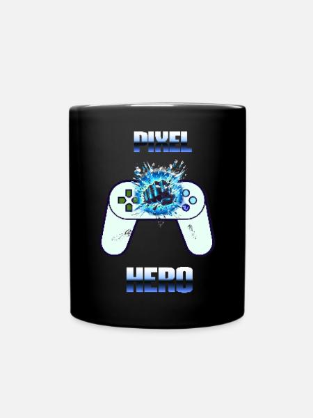 Pixel Hero - Retro Gaming Controller - Full Colour Mug - black