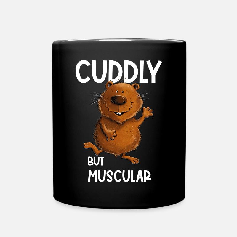 Cuddly But Muscular Wombat Australien - Tasse einfarbig - Schwarz