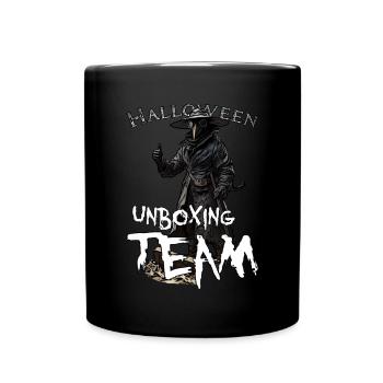 Halloween Unboxing Team Single-Design - Tasse einfarbig - Schwarz - Vorne