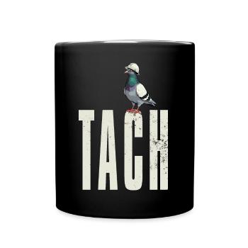 Tach Ruhrpott Taube Begrüßung Traditionell hell - Tasse einfarbig - Schwarz - Vorne