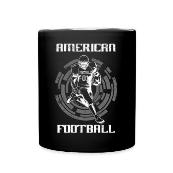 Conception de ballon de football - Mug uni - noir - Devant