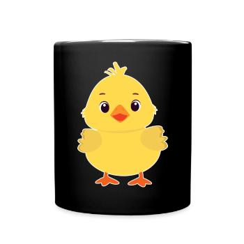 Poussin - Mug uni - noir - Devant