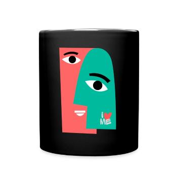 iLoveME - Tasse einfarbig - Schwarz - Vorne