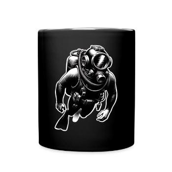 Plongeurs - Mug uni - noir - Devant