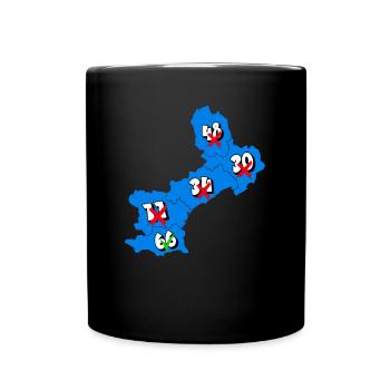 Region Languedoc Roussillon - Tasse einfarbig - Schwarz - Vorne