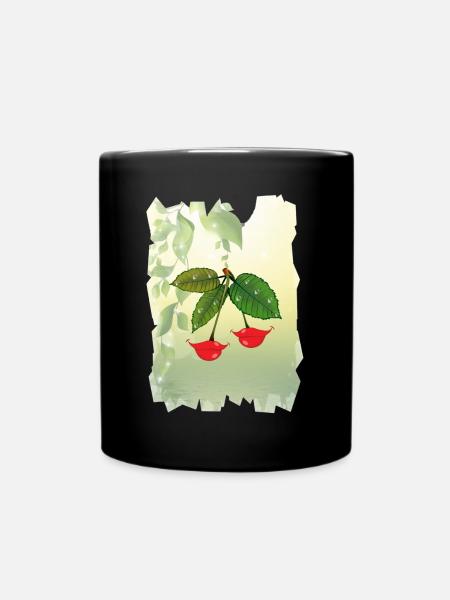 Lippenbeeren - Tasse einfarbig - Schwarz