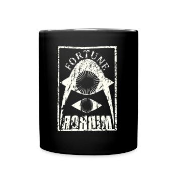 Fortune Mirror used look psychedelic Glück Spiegel - Tasse einfarbig - Schwarz - Vorne