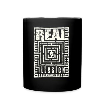 real Illusion used look Pyramide Realität Illusion - Tasse einfarbig - Schwarz - Vorne