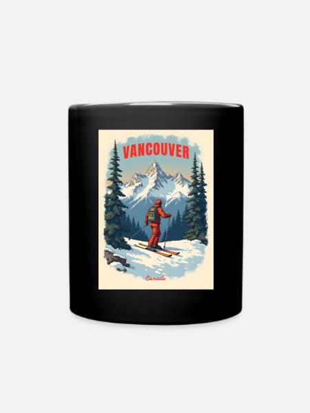 Paysages de montagne de Vancouver - Mug uni - noir