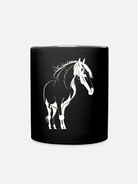 Majestic Horse - Tasse einfarbig - Schwarz