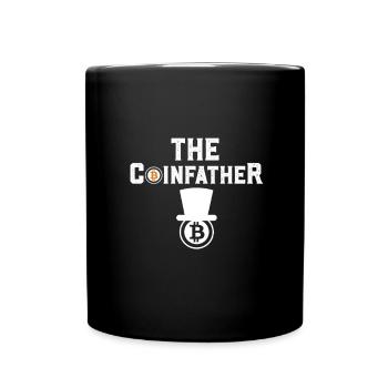 Bitcoin, Vater des Bitcoin - Tasse einfarbig - Schwarz - Vorne