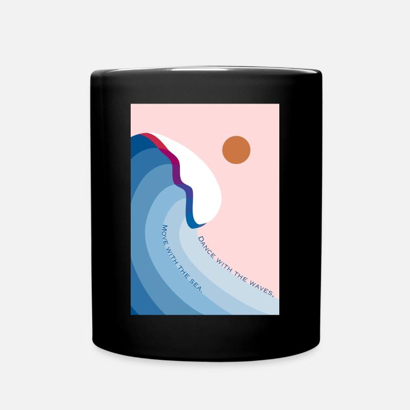 Dance with the waves 2 - Tasse einfarbig - Schwarz