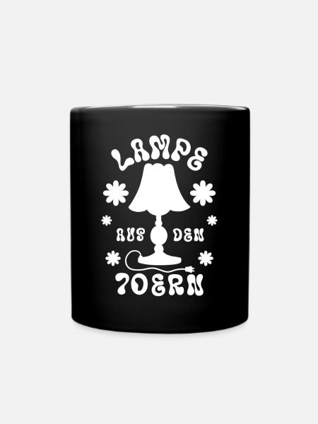 Lampe aus den 70ern - Tasse einfarbig - Schwarz