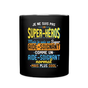 Not a Superhero but a Super Caregiver - Full Colour Mug - black - Front