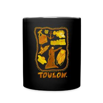 Toulon and its symbols - Full Colour Mug - black - Front