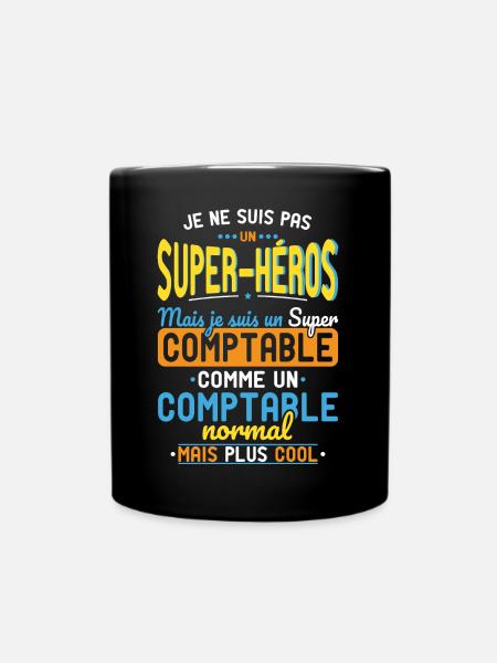 Pas un Super-Héros mais un super Comptable - Mug uni - noir