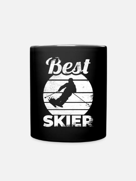 Bester Skifahrer - Tasse einfarbig - Schwarz