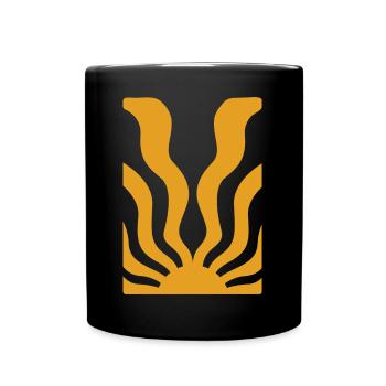 Abstract Flora - Tasse einfarbig - Schwarz - Vorne