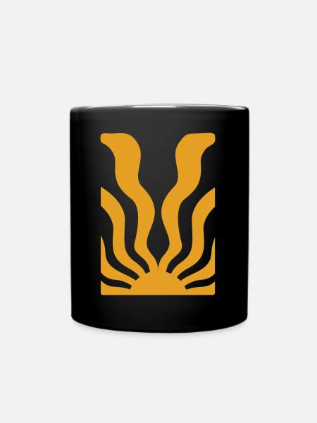 Abstract Flora - Tasse einfarbig - Schwarz