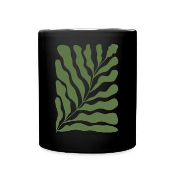 Abstract Floral - Tasse einfarbig - Schwarz - Vorne