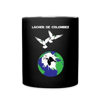 Lâcher de colombes - Mug uni - noir - Devant