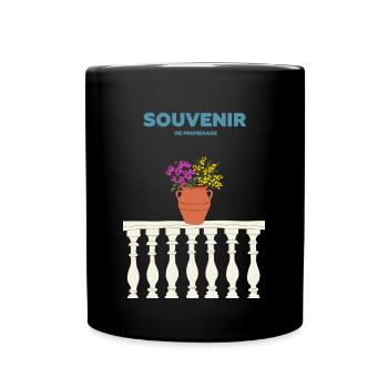 Souvenir Fleuri - Mediterranée et dolce vita - Mug uni - noir - Devant