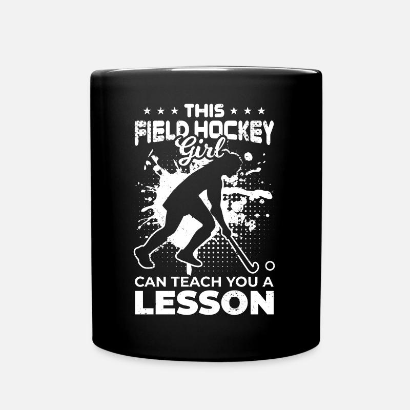 Hockey Mädchen - Tasse einfarbig - Schwarz