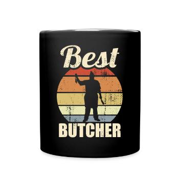 Drôle de boucher - Mug uni - noir - Devant