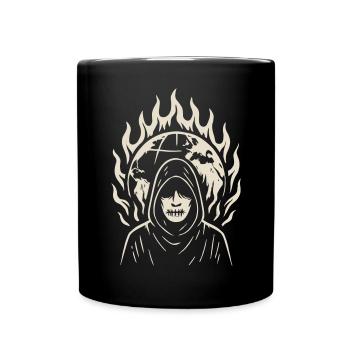 World in Flames - Tasse einfarbig - Schwarz - Vorne