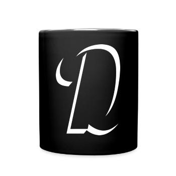 Letter D, name, the letter D - Full Colour Mug - black - Front