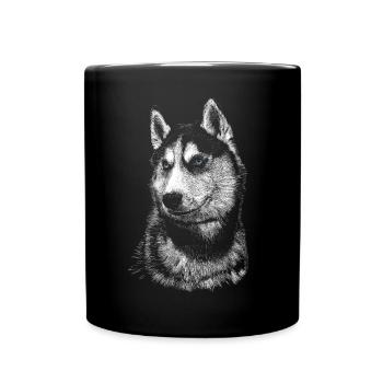 Husky - Full Colour Mug - black - Front