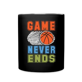 Basketball - Le jeu ne se termine jamais - Mug uni - noir - Devant
