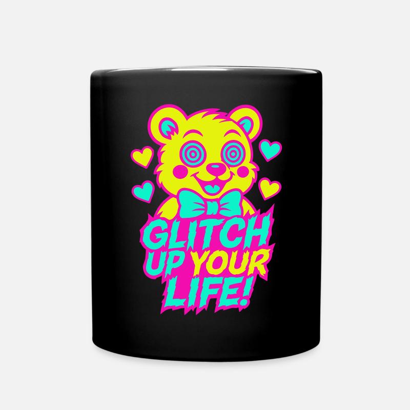 Glitch Up your Life! Motif 2 - Mug uni - noir