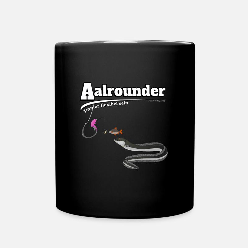 Aalrounder - Aal flexibel Angeln - Fishy Worm - Tasse einfarbig - Schwarz