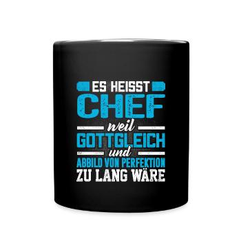 CHEF - Perfekt - Tasse einfarbig - Schwarz - Vorne
