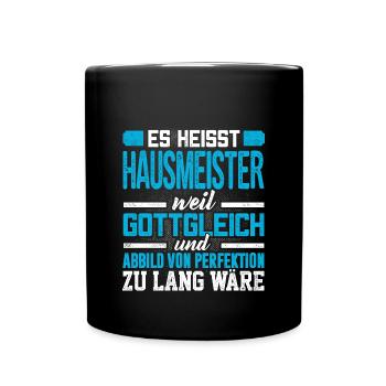 HAUSMEISTER - Perfekt - Tasse einfarbig - Schwarz - Vorne