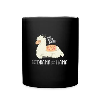 Sauvez le drame pour vous Llama White - Mug uni - noir - Devant