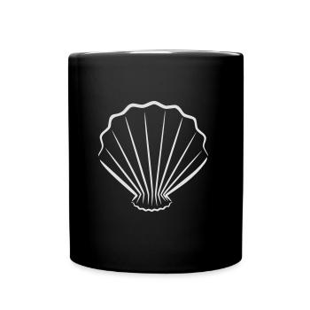 Muschel - Tasse einfarbig - Schwarz - Vorne