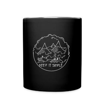 Keep it Simple Mountain Clouds - Full Colour Mug - black - Front