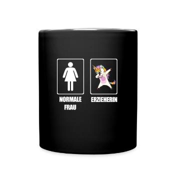 Nursery educator Ms. Einhorn Kita Gift - Full Colour Mug - black - Front