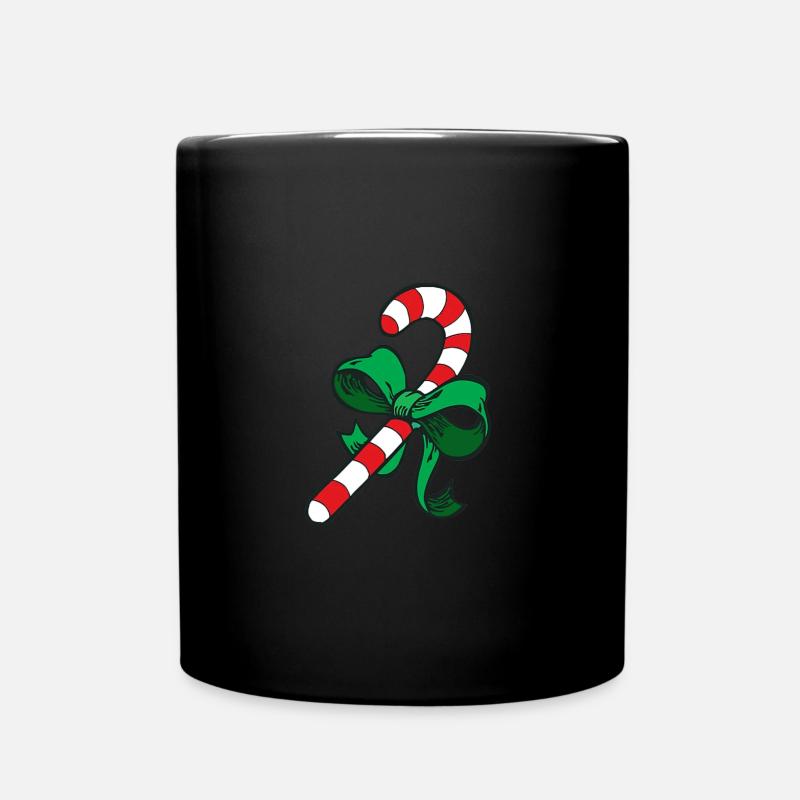 Zuckerstange - Tasse einfarbig - Schwarz