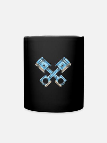 Pistons de moto vintage - moto - Koblen - Mug uni - noir