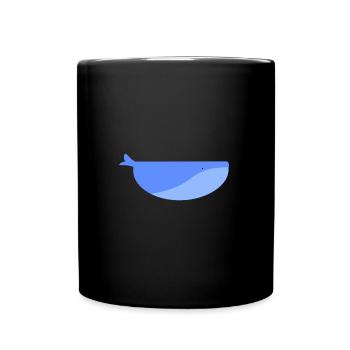 Animaux Baleine Bleue Doux Enfants Nature Zoo Idée Cadeau - Mug uni - noir - Devant