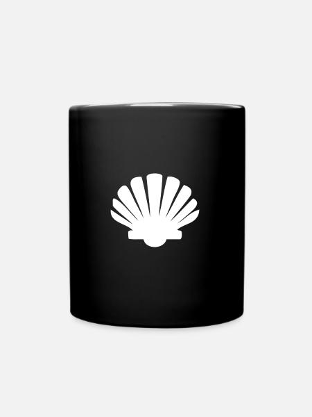 Seashell beach sea water - Full Colour Mug - black