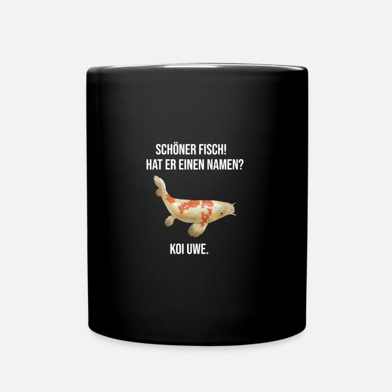 Koi Karpfen Uwe - Tasse einfarbig - Schwarz